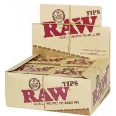 RAW TIPS UNREFINED PRE ROLLED 20CT/PACK